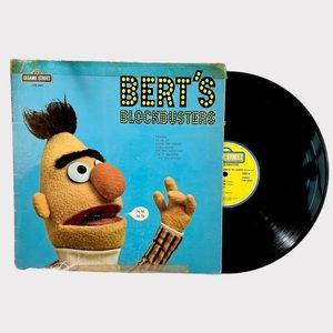 Vintage 1974 Sesame Street Bert's Blockbusters Record Vinyl LP